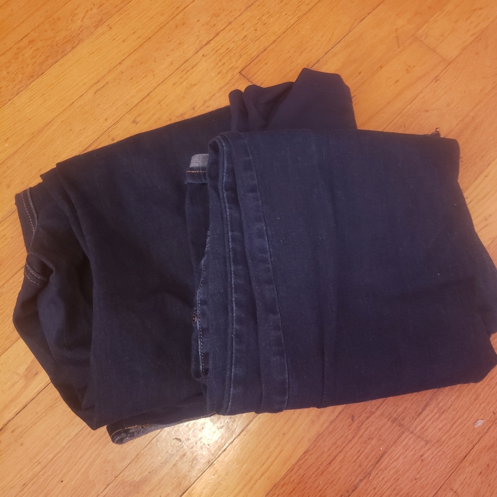 2 pair Dark Blue Maternity Jeans